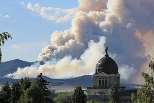 Smoke Behind the Capital: Image taken by Chris Denning, Used with permission. 